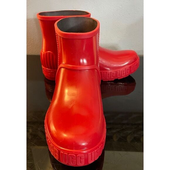 NWOB UGG Drizlita Rain Snow Boots KIDS BIG GIRLS SIZE 4 SAMBA RED UGG 1130361K - Picture 5 of 13